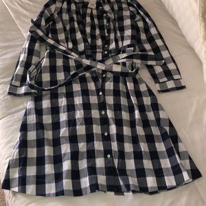 NWT J Crew Navy Plaid Dress